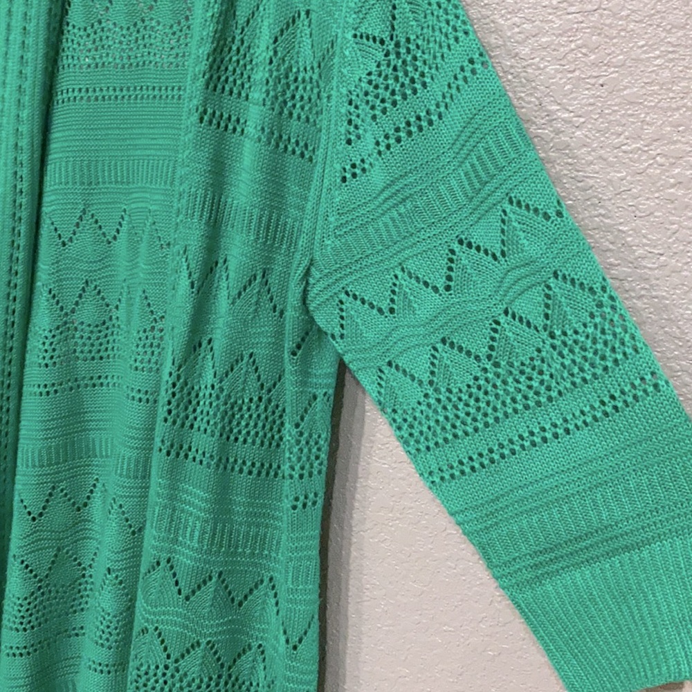 JM Collection Open-Front crochet cardigan Size XL - Picture 4 of 5